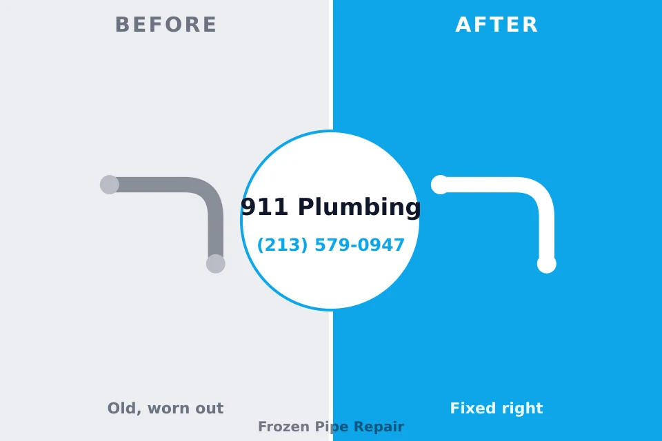 Before and after: plumbing company Denison, TX
